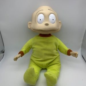 Vintage Rugrats Crying Dil Pickles Plastic Head 12" Squeezable Baby Doll